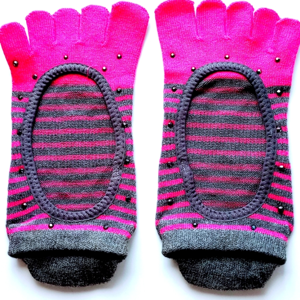 Yoga women's Toesox with rhinestones Size M